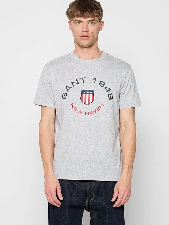 Zdjęcie produktu T-shirt z nadrukiem Gant szary
