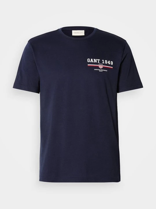 Zdjęcie produktu T-shirt z nadrukiem Gant granatowy