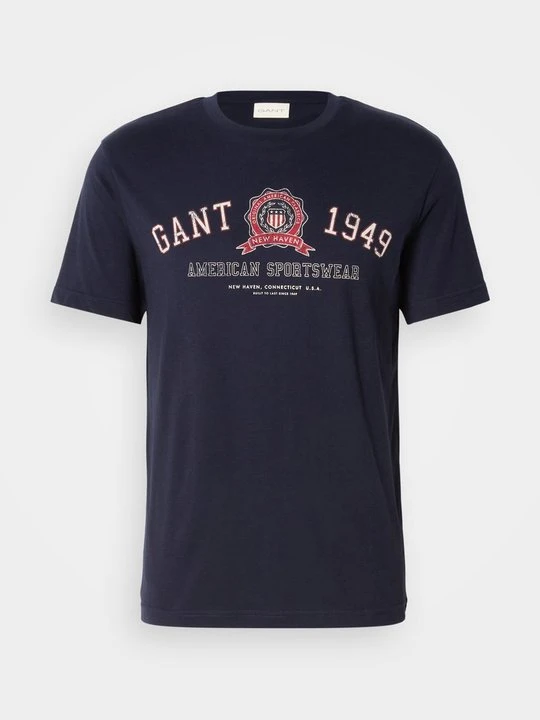 Zdjęcie produktu T-shirt z nadrukiem Gant granatowy