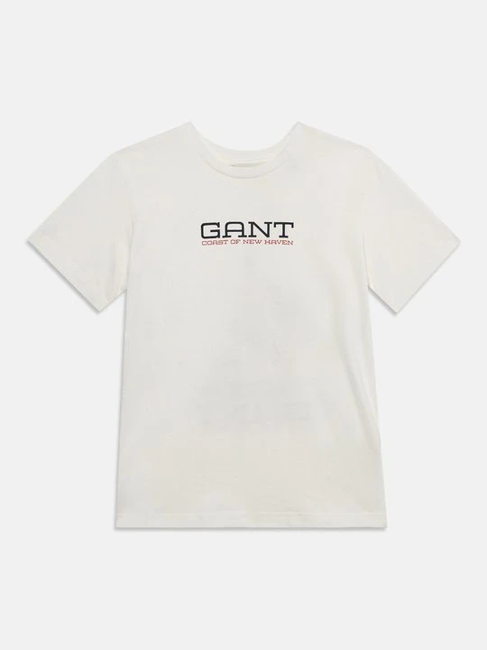 Zdjęcie produktu T-shirt z nadrukiem Gant biały