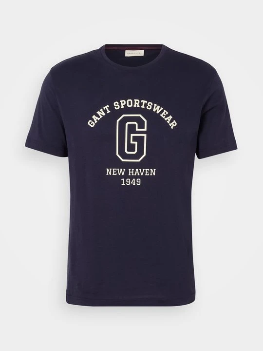 Zdjęcie produktu T-shirt z nadrukiem Gant granatowy