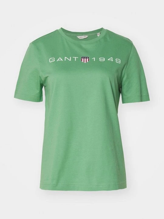 Zdjęcie produktu T-shirt z nadrukiem Gant zielony