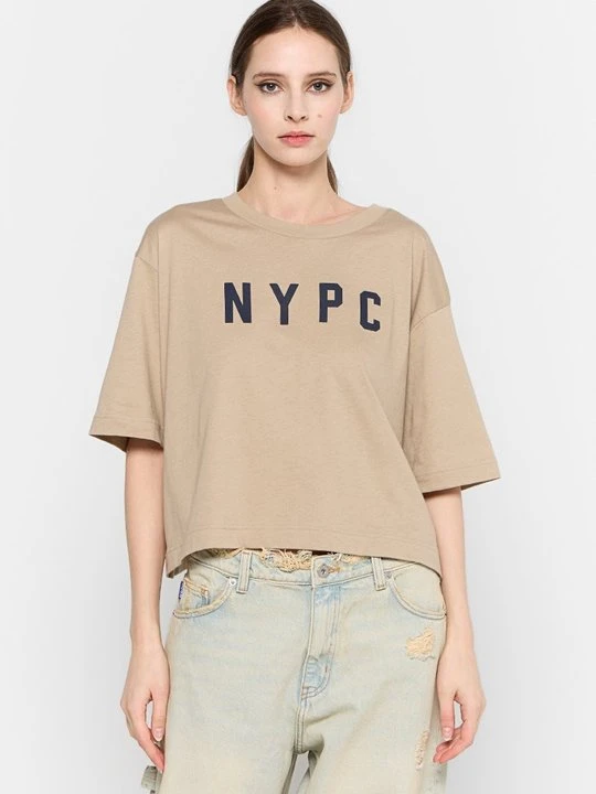 Zdjęcie produktu T-shirt z nadrukiem GAP beżowy