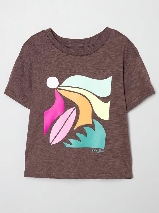 Zdjęcie produktu T-shirt z nadrukiem GAP brązowy