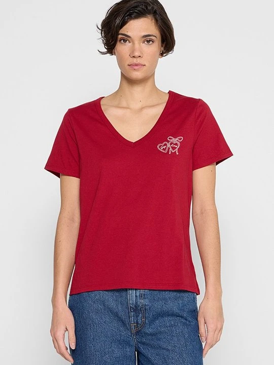 Zdjęcie produktu T-shirt z nadrukiem GAP czerwony