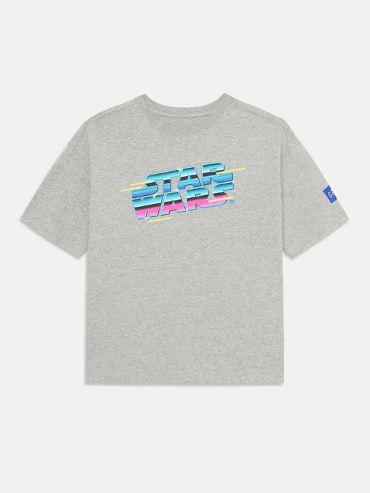 Zdjęcie produktu T-shirt z nadrukiem GAP szary melanż