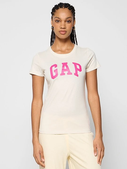 Zdjęcie produktu T-shirt z nadrukiem GAP piaskowy