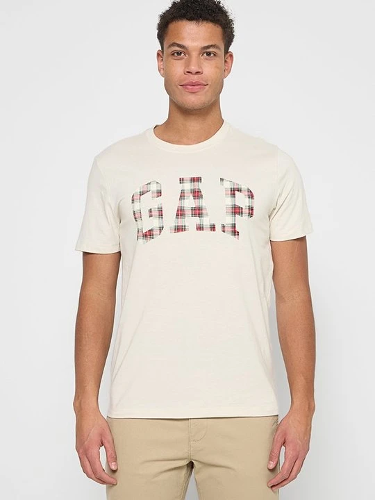 Zdjęcie produktu T-shirt z nadrukiem GAP piaskowy