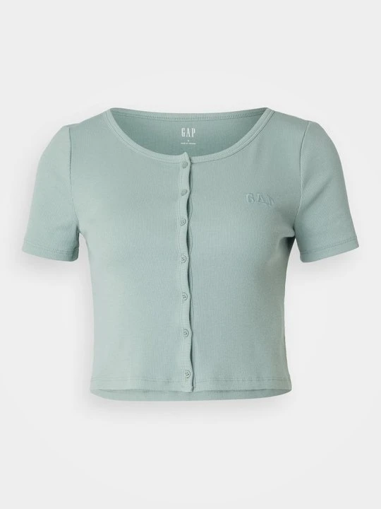 Zdjęcie produktu T-shirt z nadrukiem GAP oliwkowy melanż