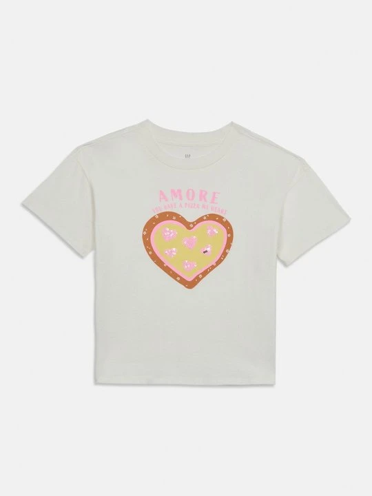 Zdjęcie produktu T-shirt z nadrukiem GAP ciemnoczerwony