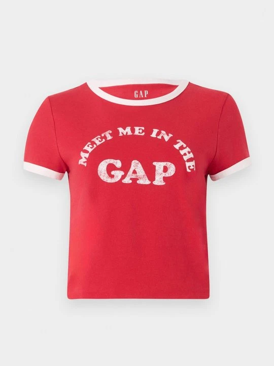 Zdjęcie produktu T-shirt z nadrukiem GAP czerwony