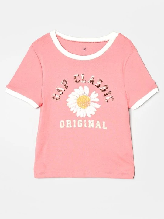 Zdjęcie produktu T-shirt z nadrukiem GAP różowy