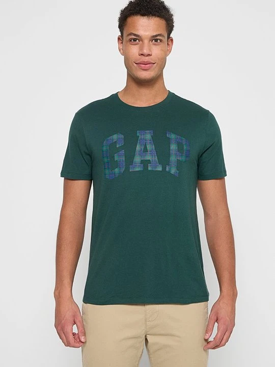 Zdjęcie produktu T-shirt z nadrukiem GAP ciemnozielony