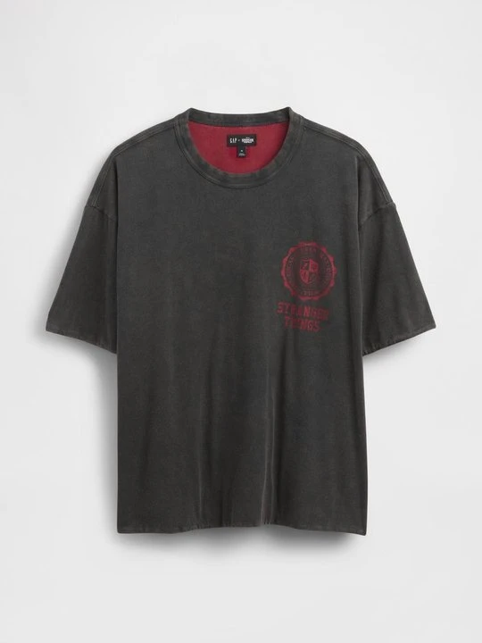 Zdjęcie produktu T-shirt z nadrukiem GAP czarny