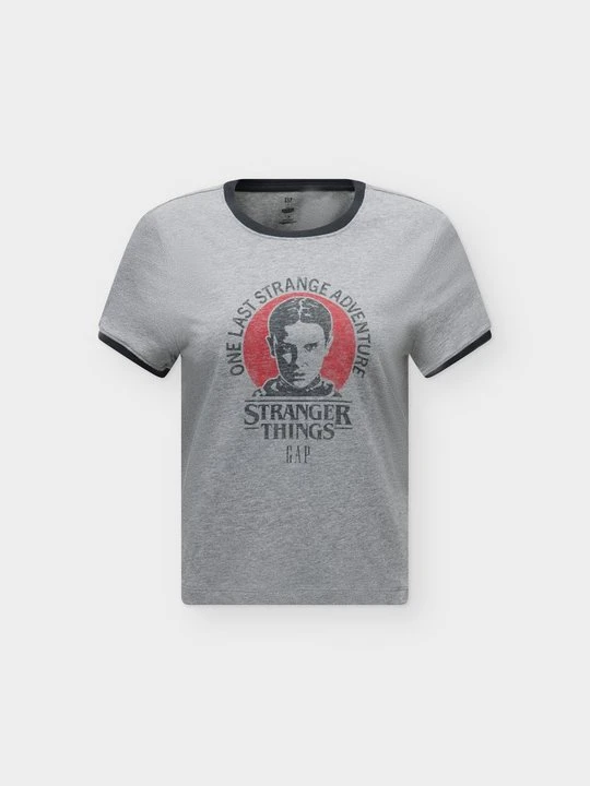 Zdjęcie produktu T-shirt z nadrukiem GAP ciemnoszary