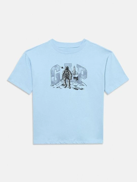 Zdjęcie produktu T-shirt z nadrukiem GAP jasnoniebieski
