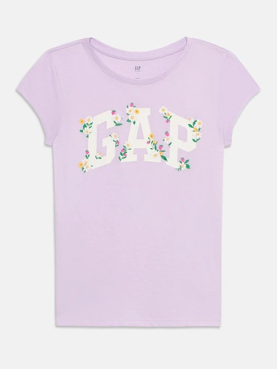 Zdjęcie produktu T-shirt z nadrukiem GAP liliowy