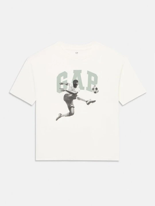 Zdjęcie produktu T-shirt z nadrukiem GAP mleczny