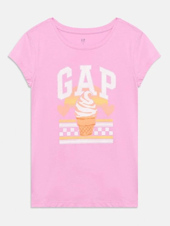 Zdjęcie produktu T-shirt z nadrukiem GAP różowy