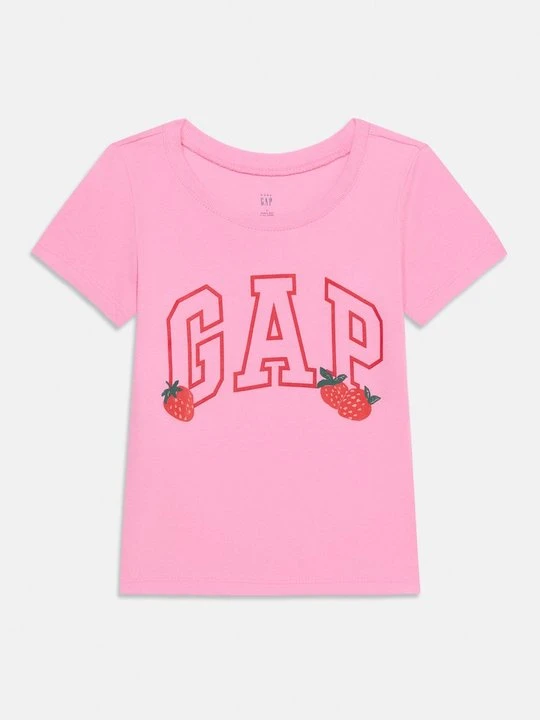 Zdjęcie produktu T-shirt z nadrukiem GAP różowy