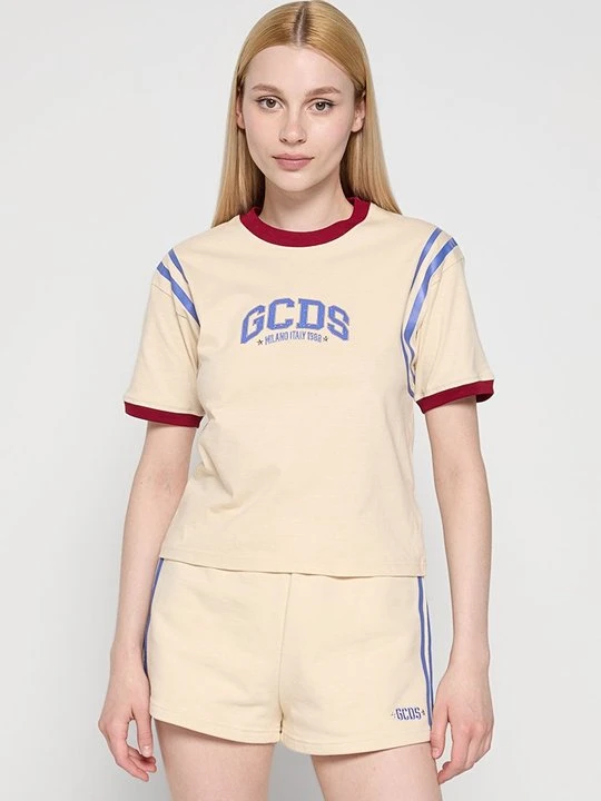 Zdjęcie produktu T-shirt z nadrukiem GCDS mleczny
