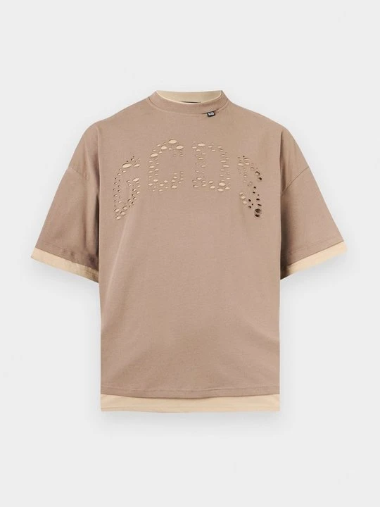 Zdjęcie produktu T-shirt z nadrukiem GCDS beżowy