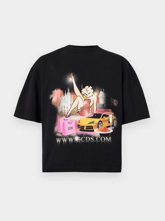 Zdjęcie produktu T-shirt z nadrukiem GCDS czarny