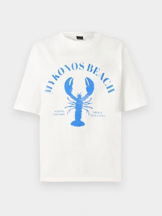 Zdjęcie produktu T-shirt z nadrukiem Gina Tricot biały