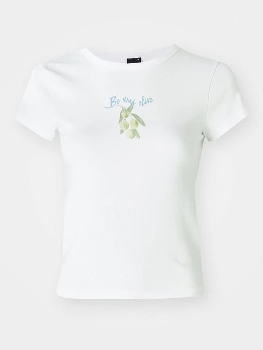 Zdjęcie produktu T-shirt z nadrukiem Gina Tricot biały