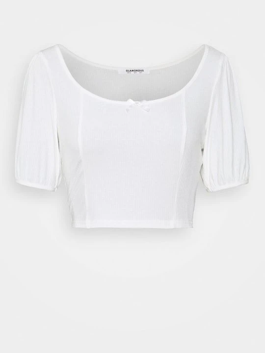 Zdjęcie produktu T-shirt z nadrukiem Glamorous mleczny