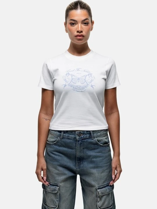 Zdjęcie produktu T-shirt z nadrukiem Good For Nothing mleczny
