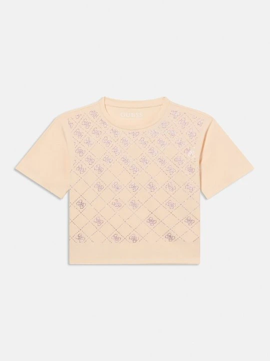 Zdjęcie produktu T-shirt z nadrukiem Guess beżowy
