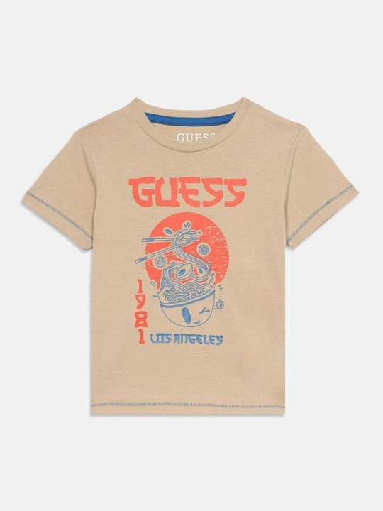 Zdjęcie produktu T-shirt z nadrukiem Guess beżowy