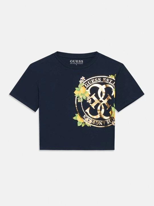 Zdjęcie produktu T-shirt z nadrukiem Guess granatowy