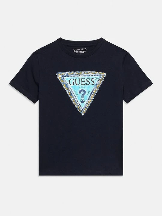 Zdjęcie produktu T-shirt z nadrukiem Guess granatowy