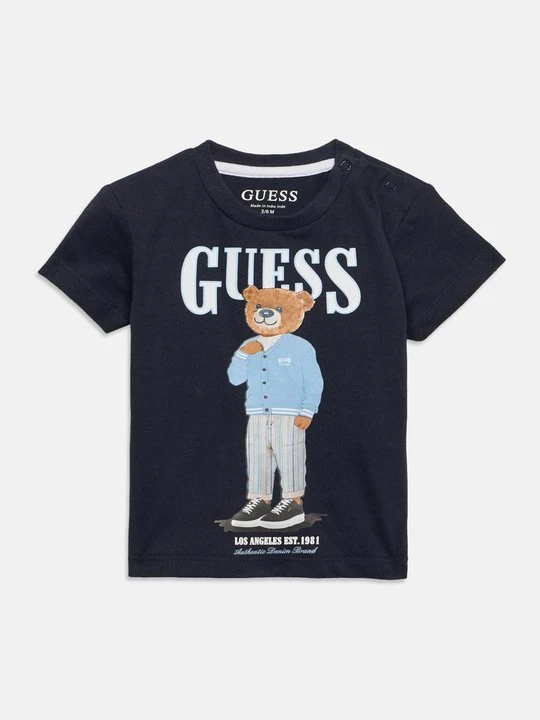 Zdjęcie produktu T-shirt z nadrukiem Guess granatowy