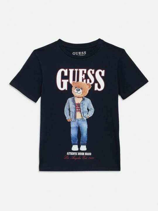 Zdjęcie produktu T-shirt z nadrukiem Guess granatowy
