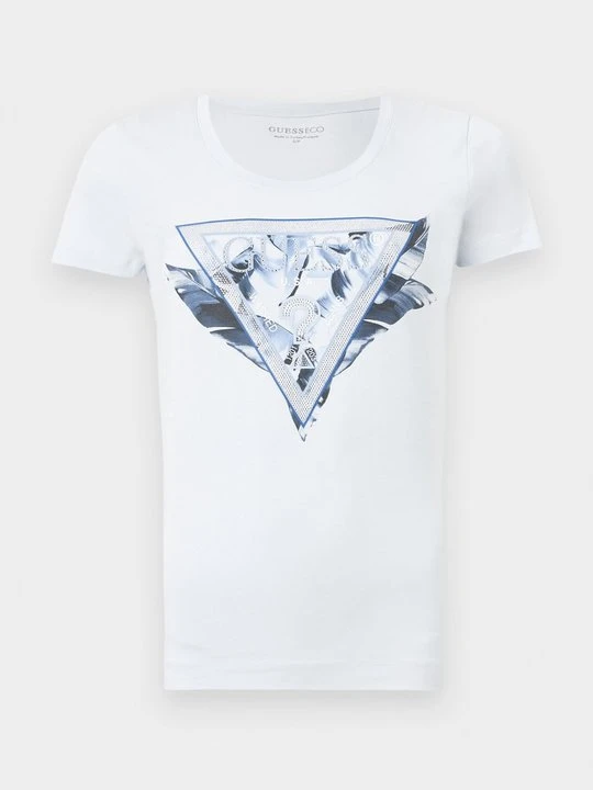 Zdjęcie produktu T-shirt z nadrukiem Guess jasnoniebieski