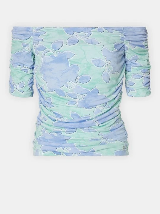 Zdjęcie produktu T-shirt z nadrukiem Guess jasnoniebieski