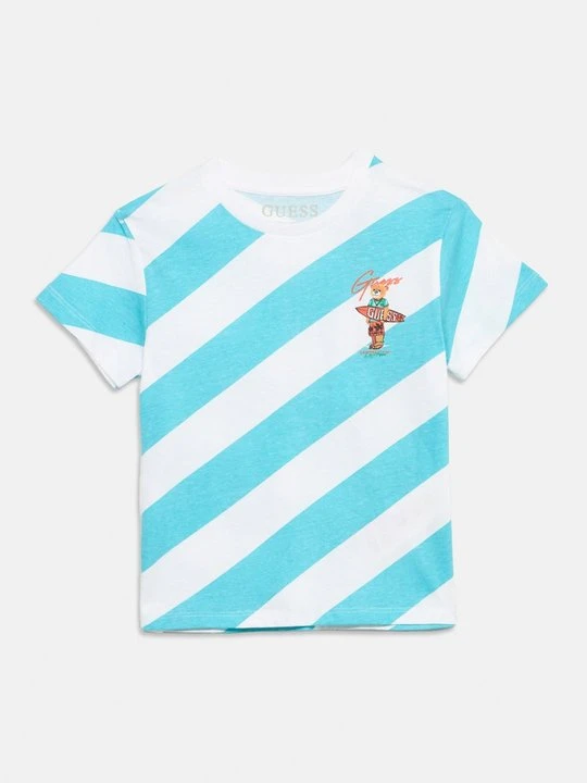 Zdjęcie produktu T-shirt z nadrukiem Guess jasnoniebieski