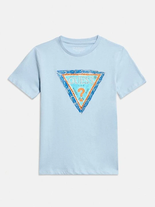 Zdjęcie produktu T-shirt z nadrukiem Guess jasnoniebieski
