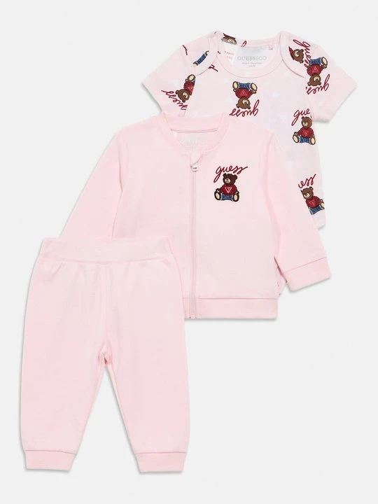 Zdjęcie produktu T-shirt z nadrukiem Guess jasnoróżowy