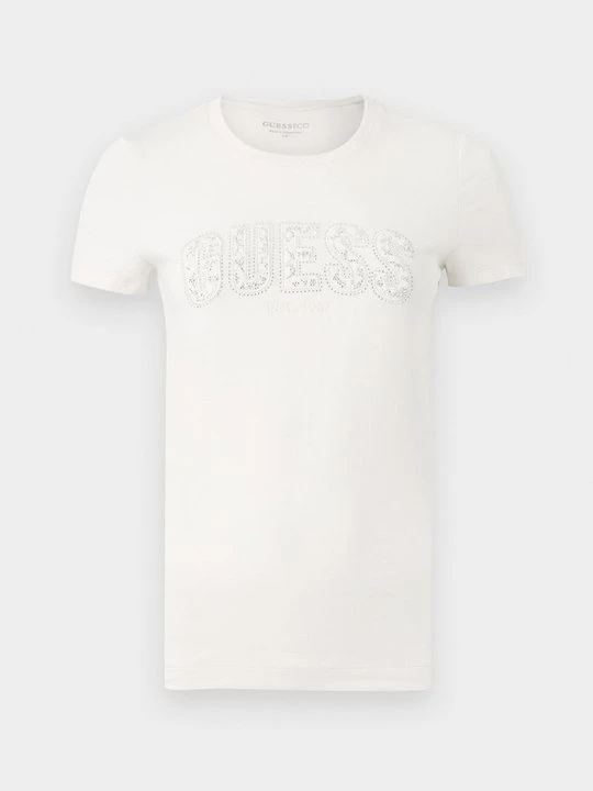 Zdjęcie produktu T-shirt z nadrukiem Guess mleczny