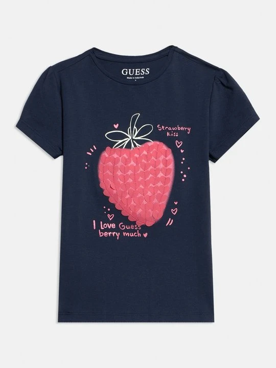 Zdjęcie produktu T-shirt z nadrukiem Guess niebieski