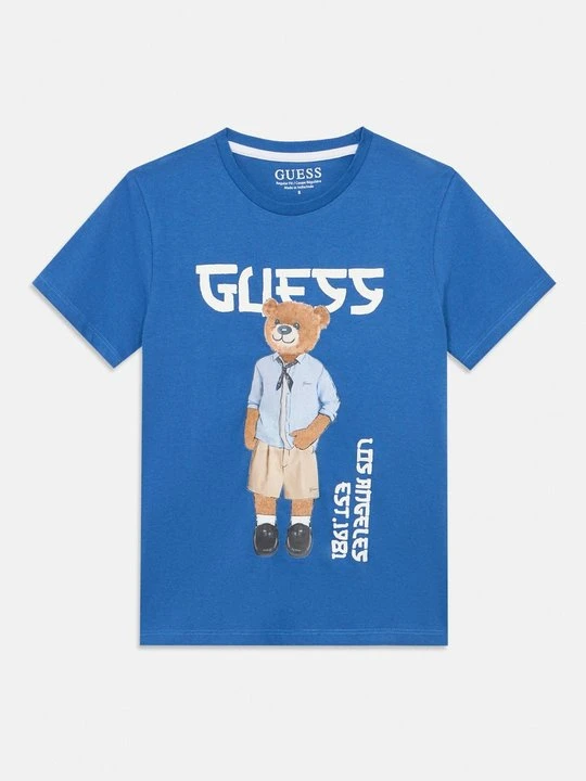 Zdjęcie produktu T-shirt z nadrukiem Guess niebieski