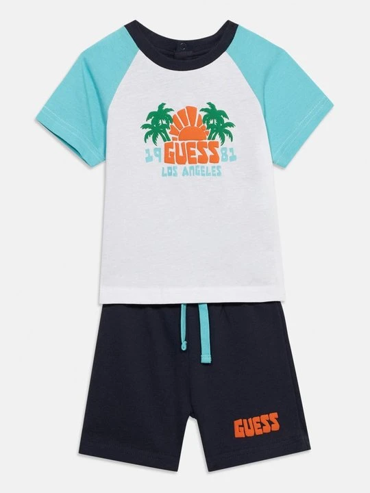 Zdjęcie produktu T-shirt z nadrukiem Guess niebieski