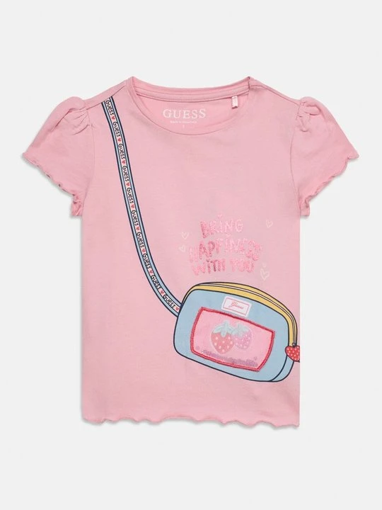 Zdjęcie produktu T-shirt z nadrukiem Guess różowy