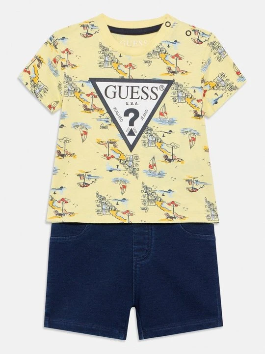 Zdjęcie produktu T-shirt z nadrukiem Guess żółty