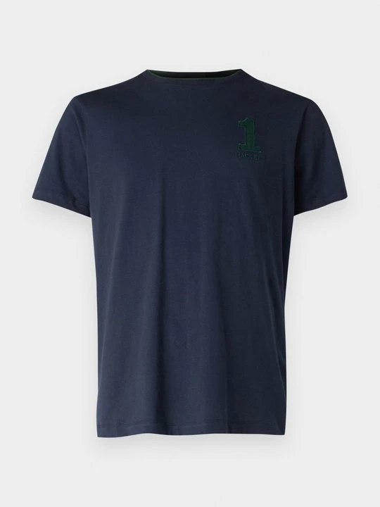 Zdjęcie produktu T-shirt z nadrukiem Hackett London granatowy