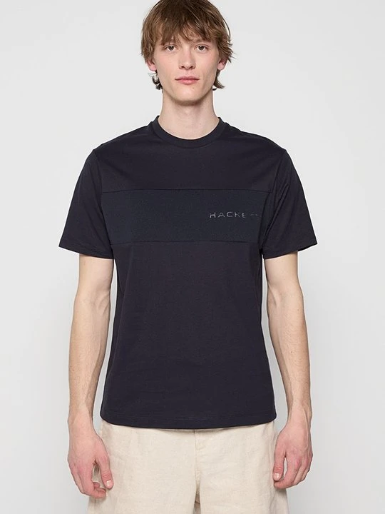 Zdjęcie produktu T-shirt z nadrukiem Hackett London granatowy